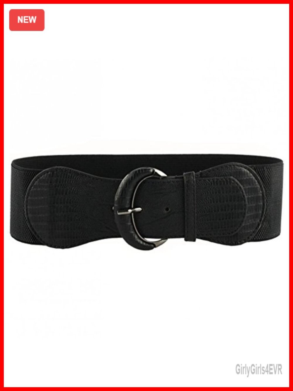 PU Leather Elastic Wide Belt Women Dress Stretch Waist Belt